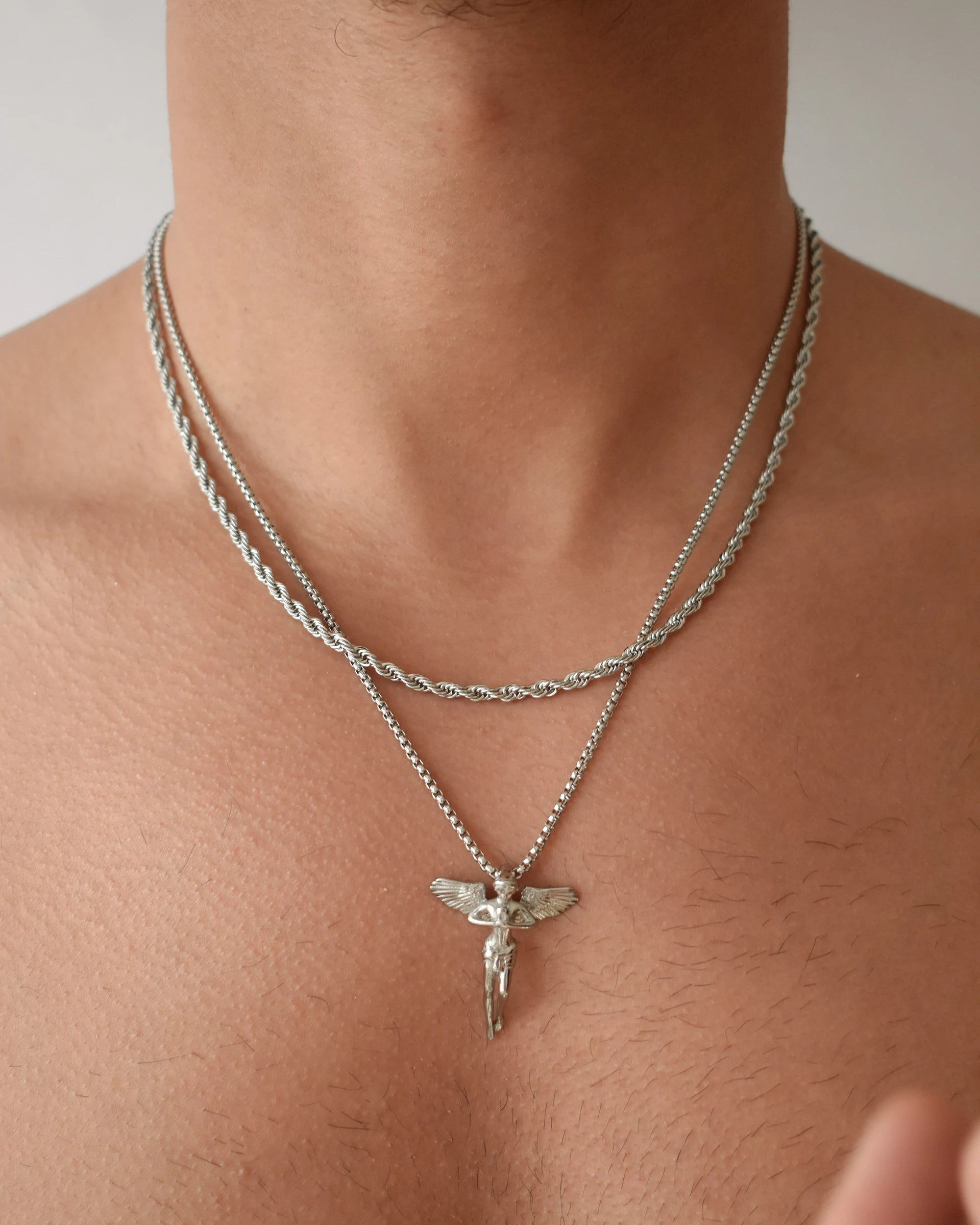 Layered angel pendant