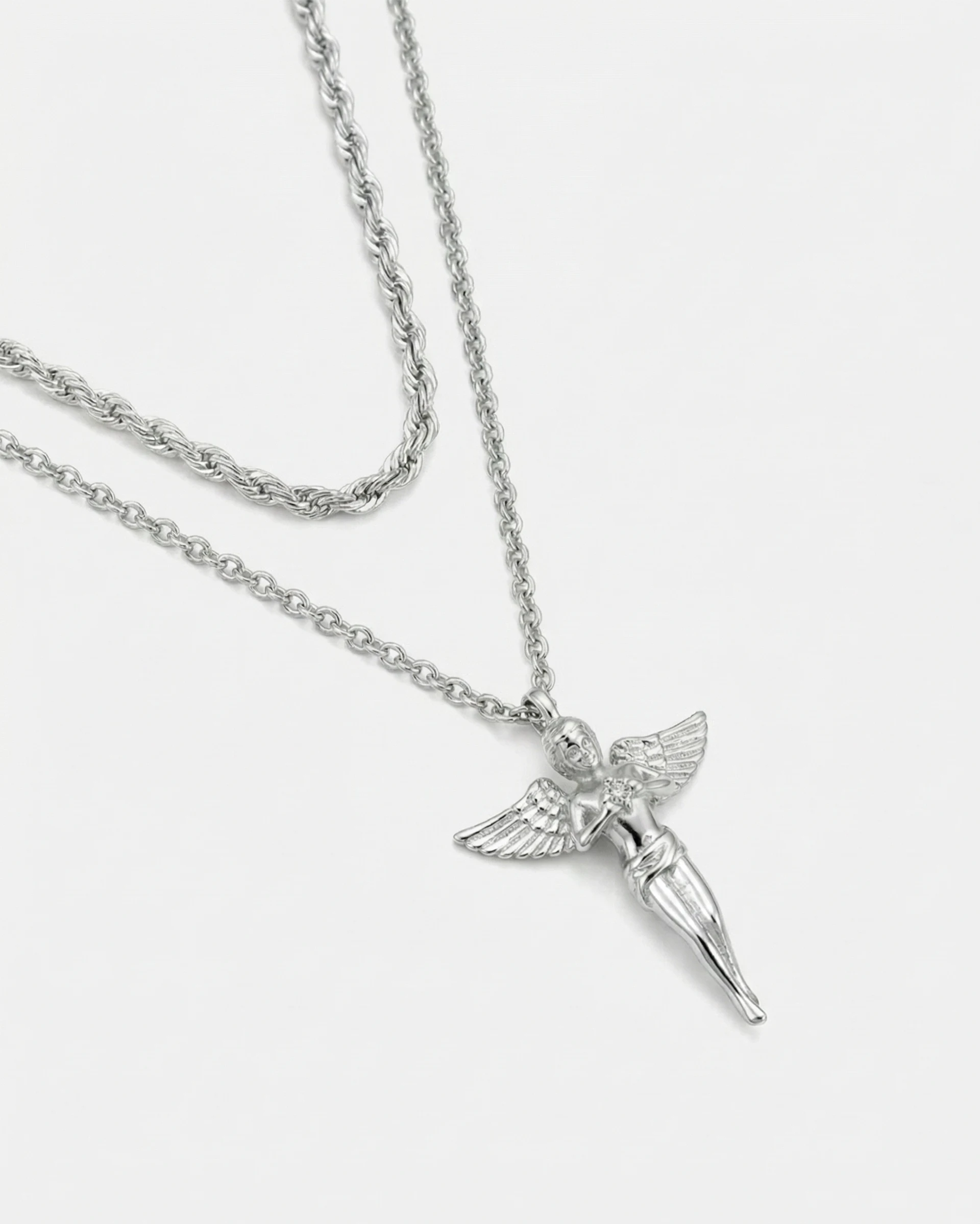 Layered angel pendant
