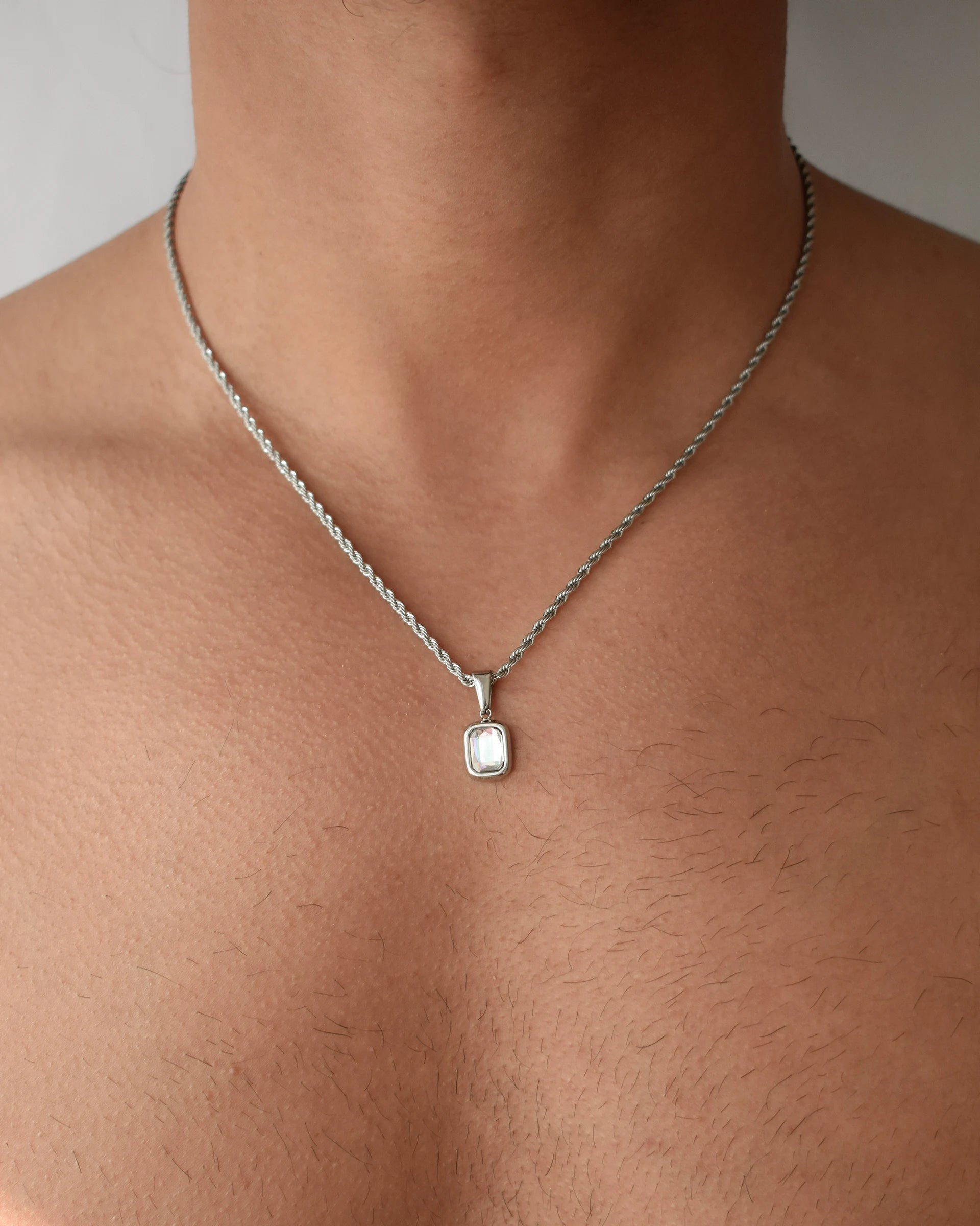Gem Necklace | White