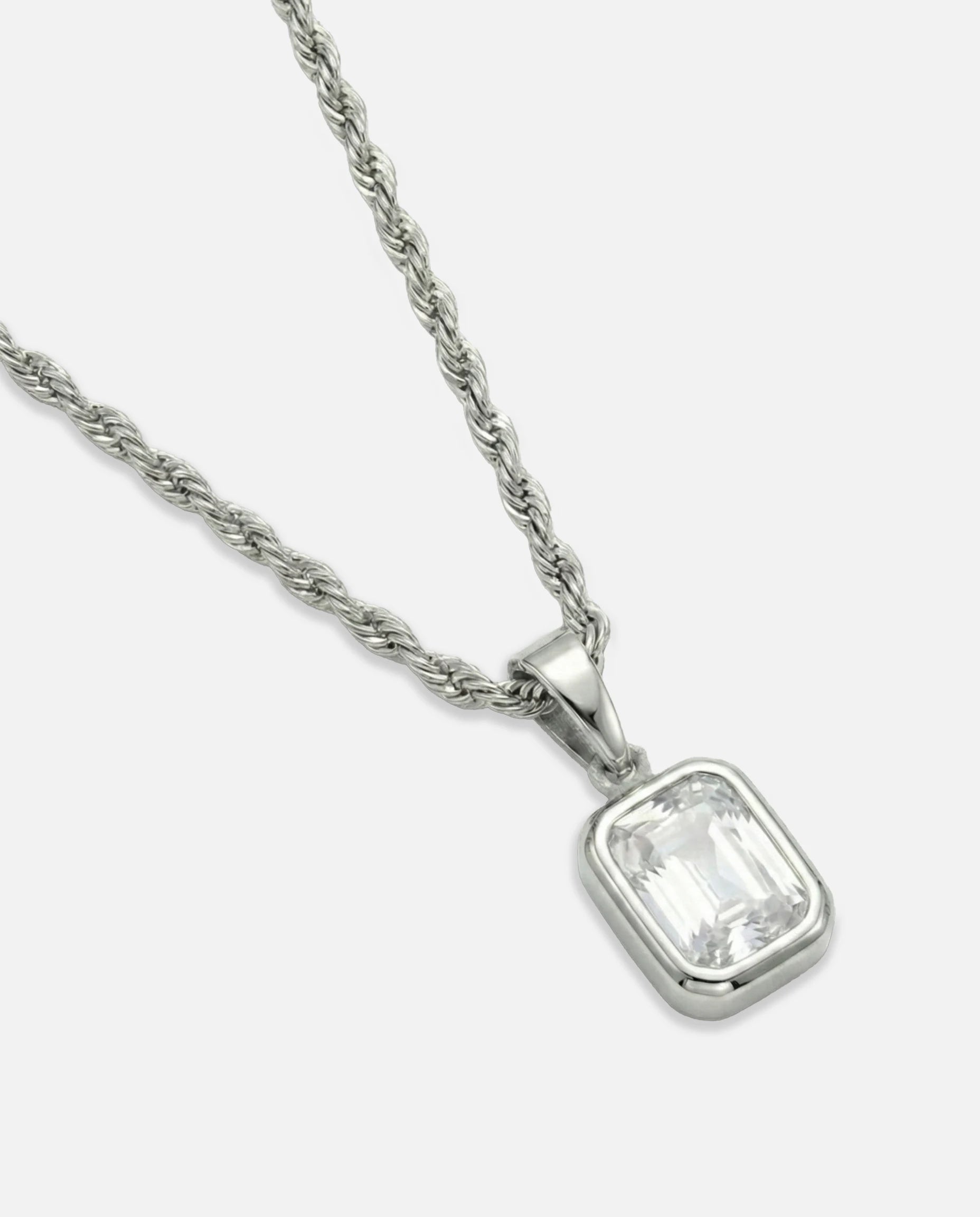 Gem Necklace | White