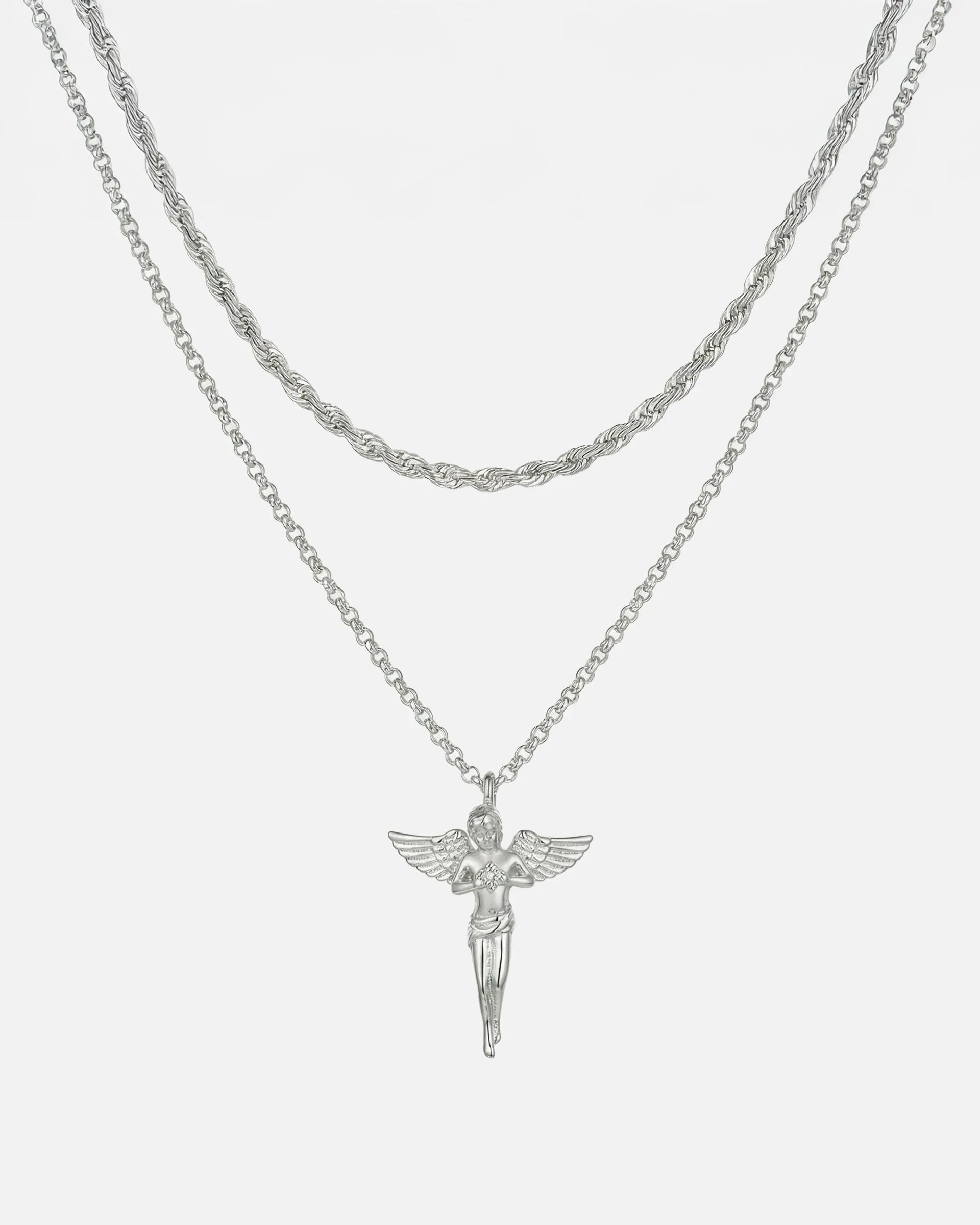 Layered angel pendant