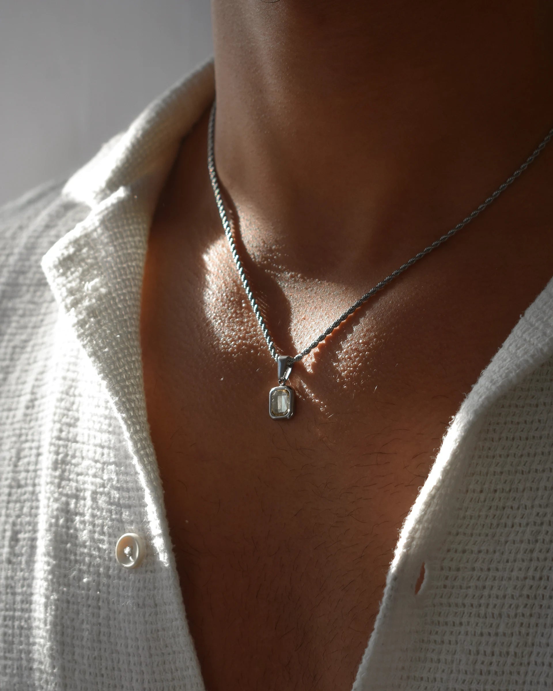 Gem Necklace | White